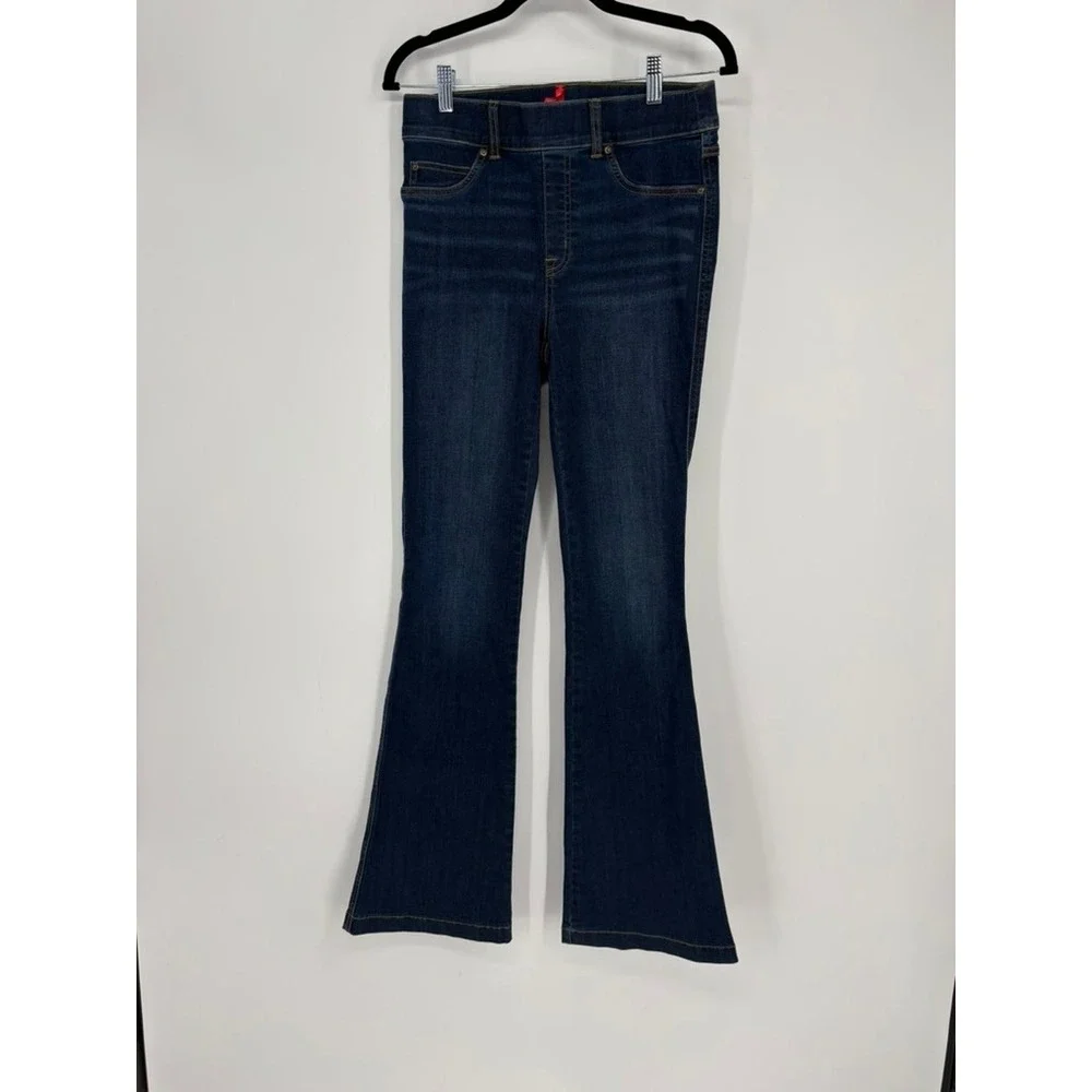 Spanx Jeans Womens‎ Small Blue Clean Indigo Bootcut Trouser High Rise Stretch